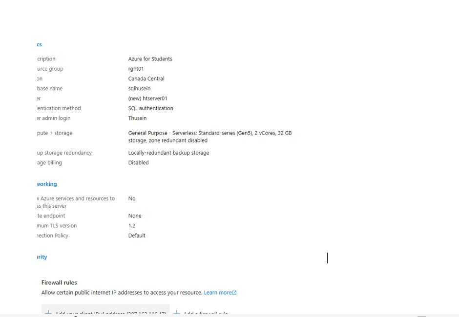 Base de données SQL Server sur Azure avec interface PHP – 2024